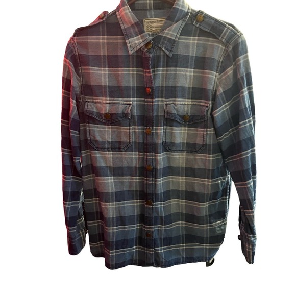 Current/Elliott Reflektor Plaid Perfect Shirt Size 2 - Picture 1 of 4